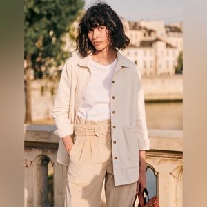 Sezane Will Jacket in Kingdom Ecru, extra small
